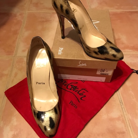 Christian Louboutin size 39 leopard print heels. - Picture 1 of 5